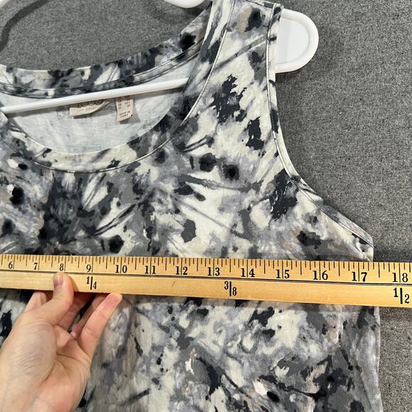 LOGO by Lori Goldstein Petite Sleeveless Tiered Dress Black,Petite X-Small - Picture 9 of 11